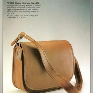 Coach Tan Leather Messenger Bag